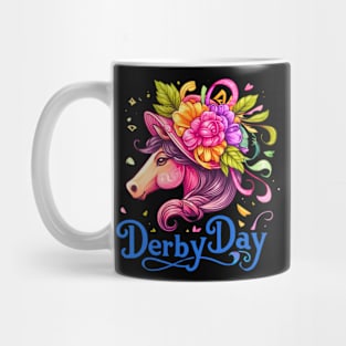 Derby day flower horse Mug